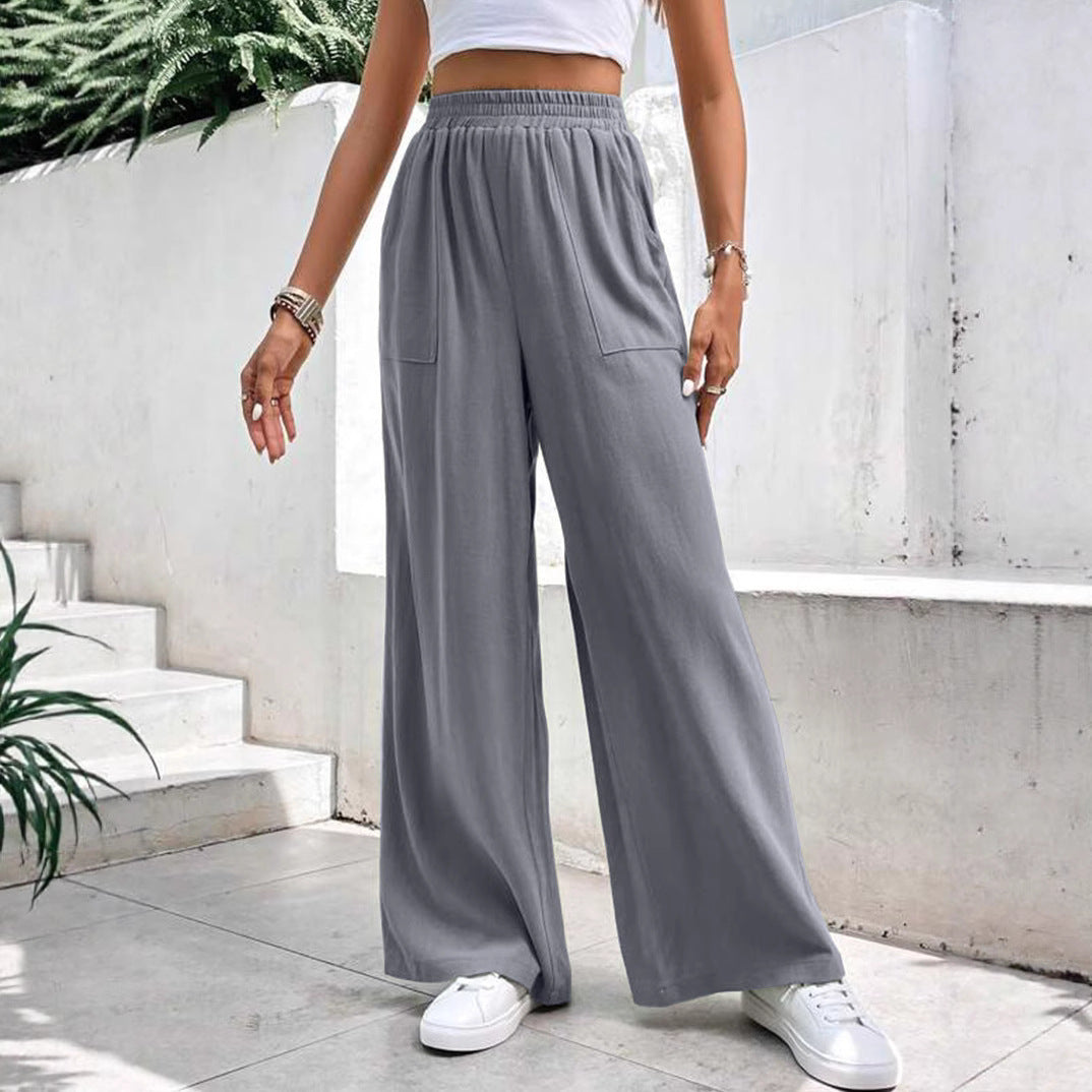 Dame Bred High-Waist-Bukser Stilla