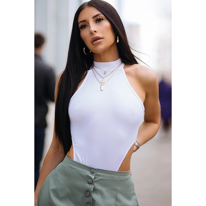 Damer Sporty Highneck Body med sidelæns Cut-Outs Stilla