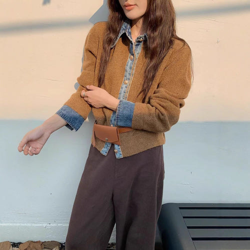 Dame fashionabel cardigan med innovativ krave og elegante knapdetaljer Stilla