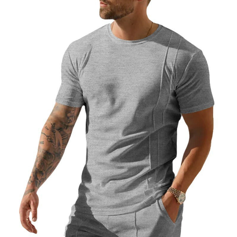 Herrer åndbart sport T-shirt med struktureret design Stilla