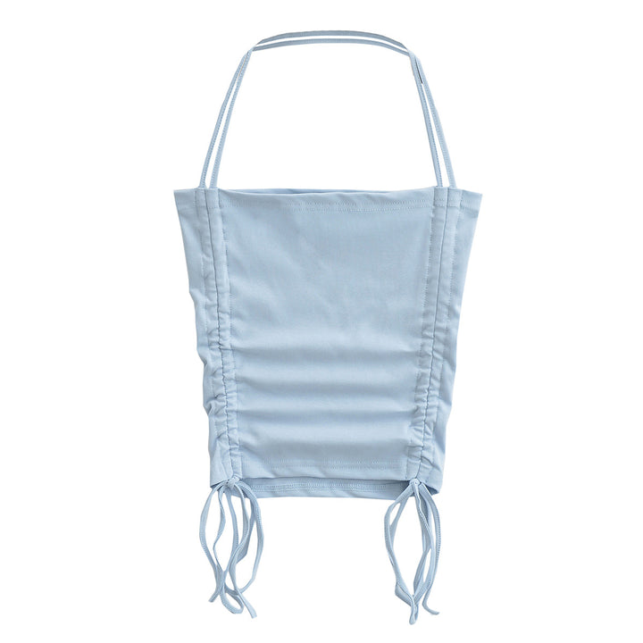 Dame Crop-Top med rynket design og justerbare stropper Stilla