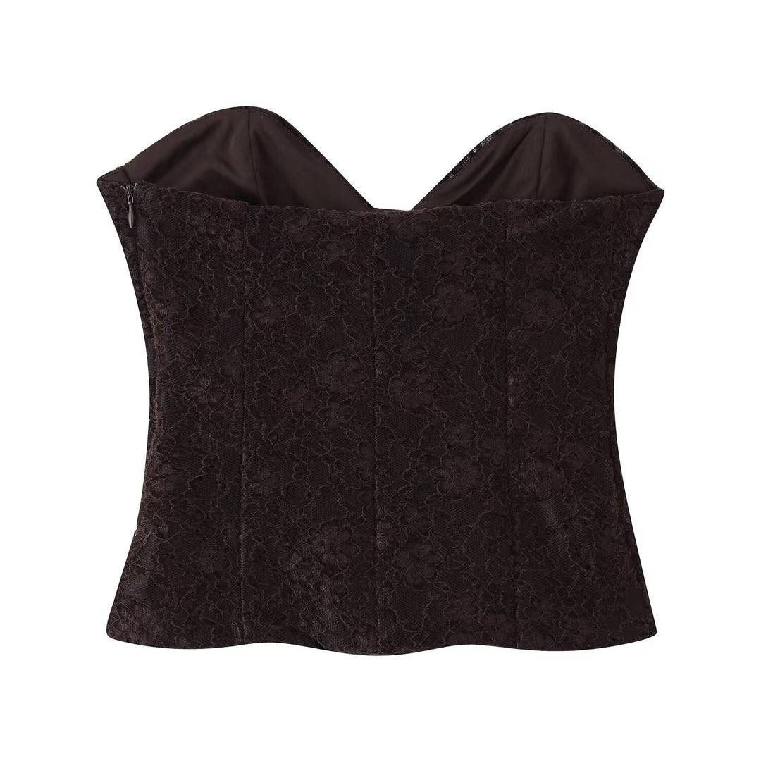 Dame Spids-Corsage top med flatterende snit Skovae