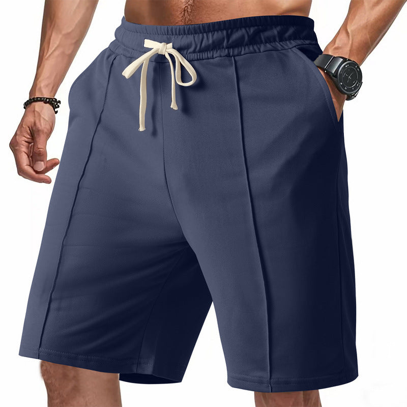 Herren knælange Relax-Bermuda med flad press fold, elastisk tunneltræk og sidelommer Skovae