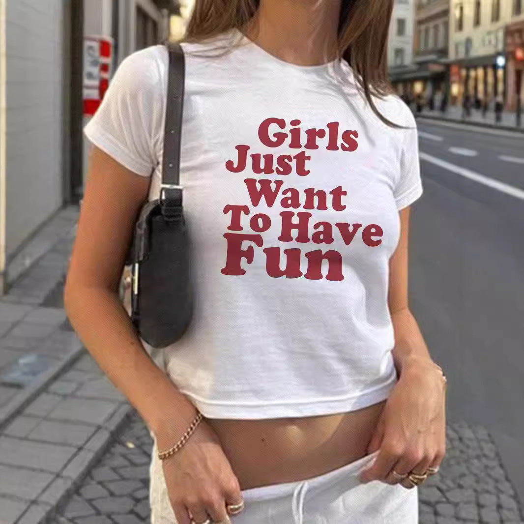 Dame Korte ærmer T-shirt med iøjnefaldende motorcykel-design Skovae