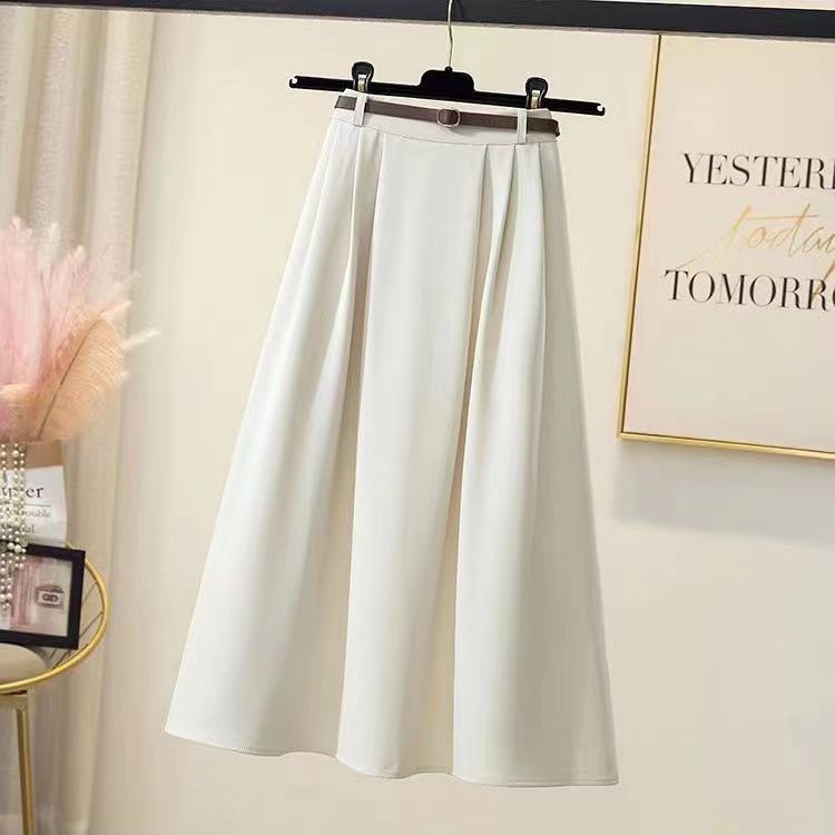 Kvindernes maxi nederdel med elegant taljebælte Stilla