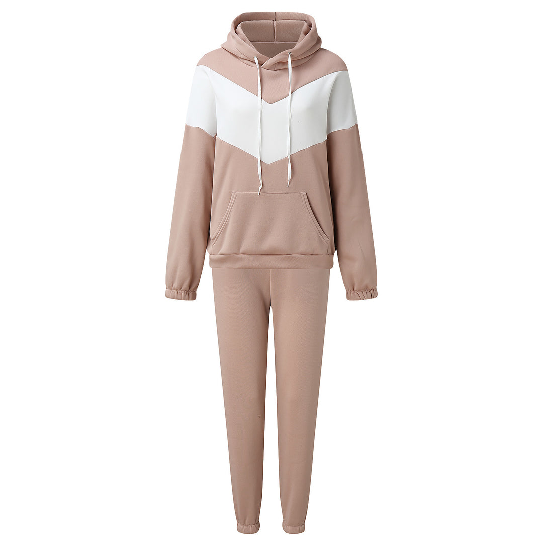 Damer sporty casual træningsdragt med kontrasterende design Skovae