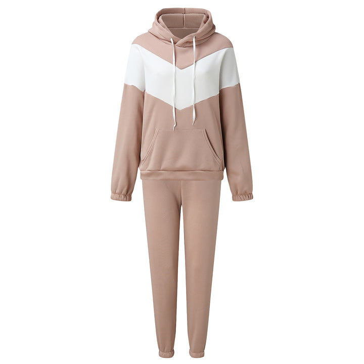 Damer sporty casual træningsdragt med kontrasterende design Skovae
