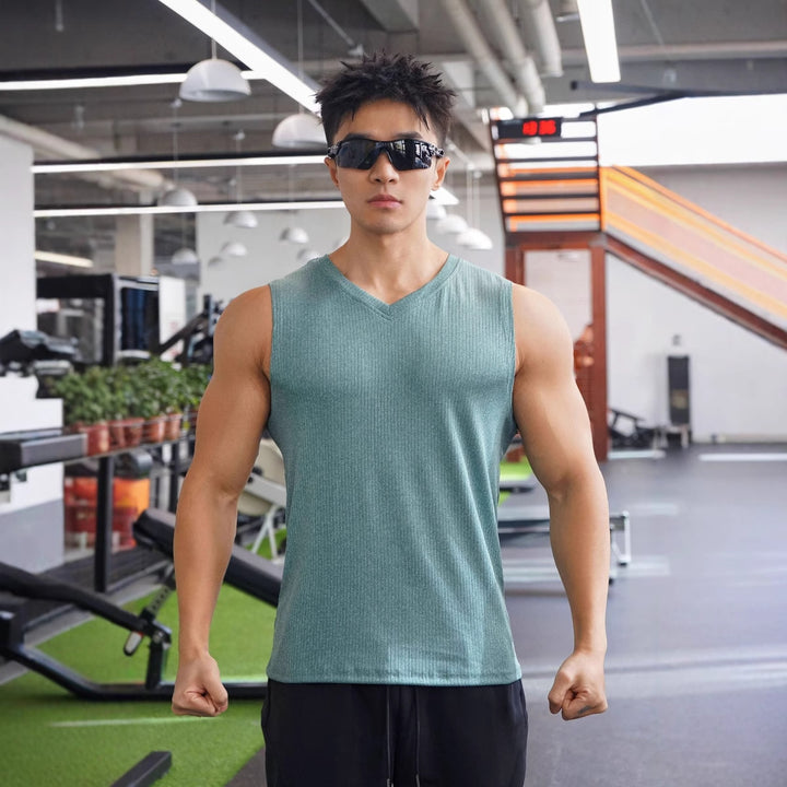 Herrer Sporty ærmeløst fitnessshirt med åndbar struktur Stilla