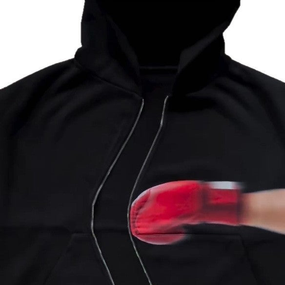 Dame hoodie med innovativt grafisk design Stilla