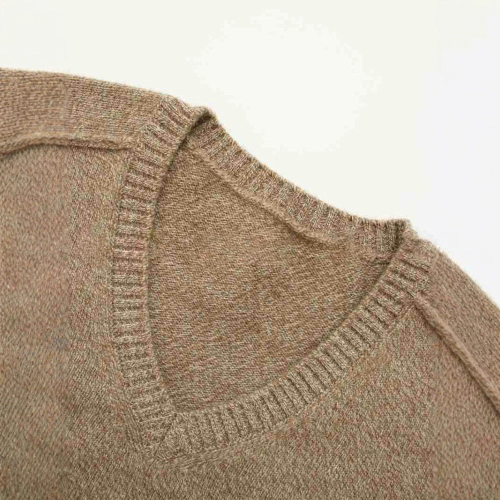 Damer fin V-hals sweater lavet af høj kvalitet uld Stilla