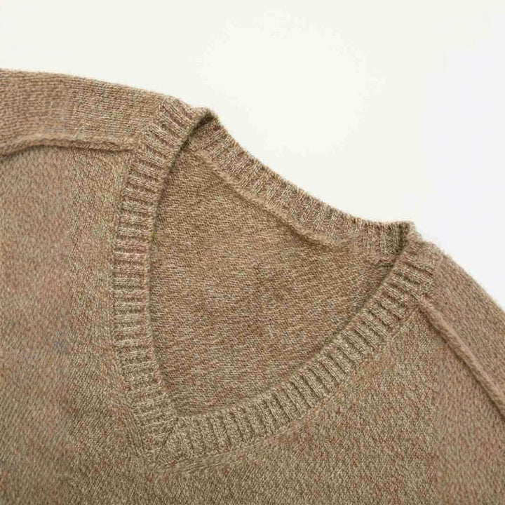 Damer fin V-hals sweater lavet af høj kvalitet uld Stilla