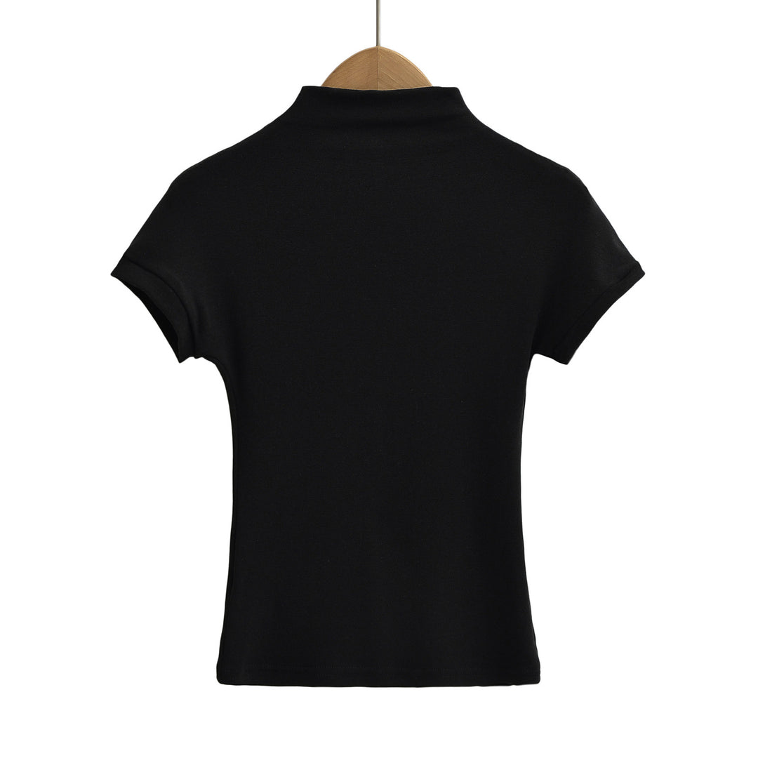 Dame Kortærmet Poloshirt med Ståkrave og tætsiddende pasform Stilla