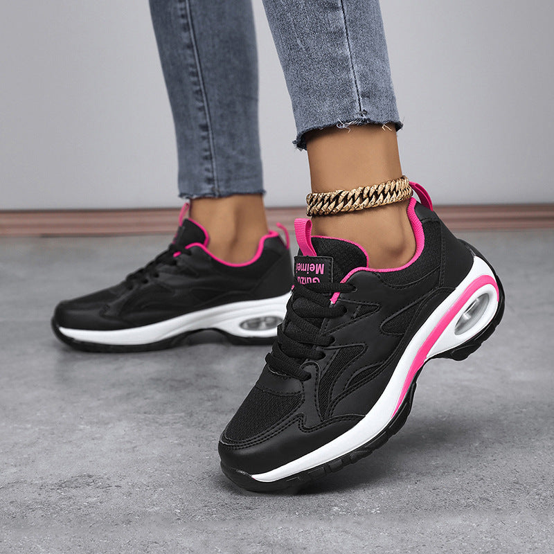 Dame nan stabil hverdags sneakers med ergonomisk rulsohle, integreret luftkapsel-dæmpning og åndbart mesh-overmateriale Skovae