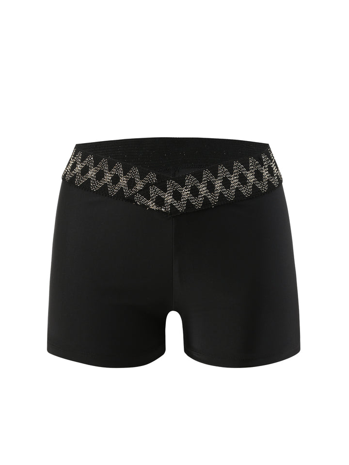 Dame Bade-shorts med glinsende elastisk bånd Stilla