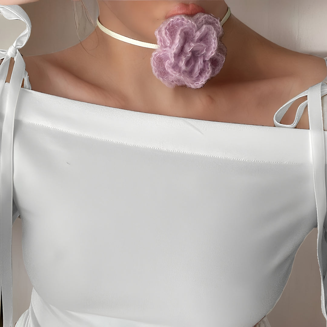 Kvinder Blomst Choker Halskæde Stilla
