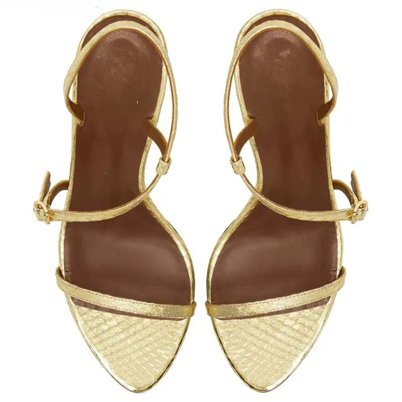 Femme Riemchen Højhælede Sandaler med elegant Ankelseler Detalje  Stilla