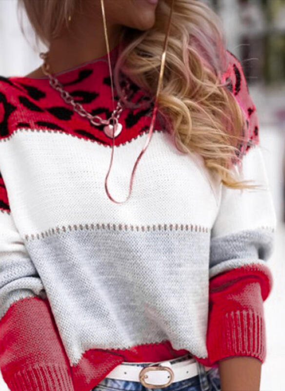 Kvinders fashionable sweater med grafisk dyremønster og tekstureret design Stilla