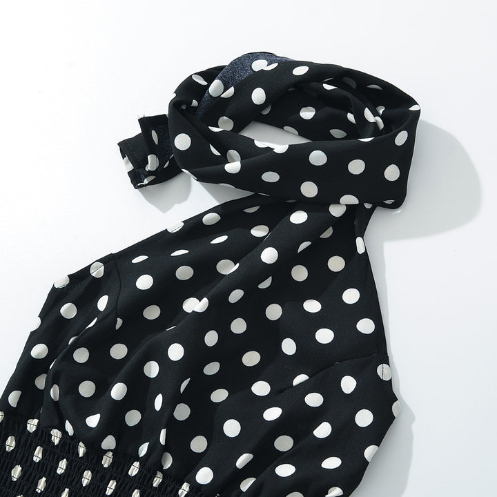 Dame Raffineret halterneck top med smart knudedetalje og elastisk kant Stilla