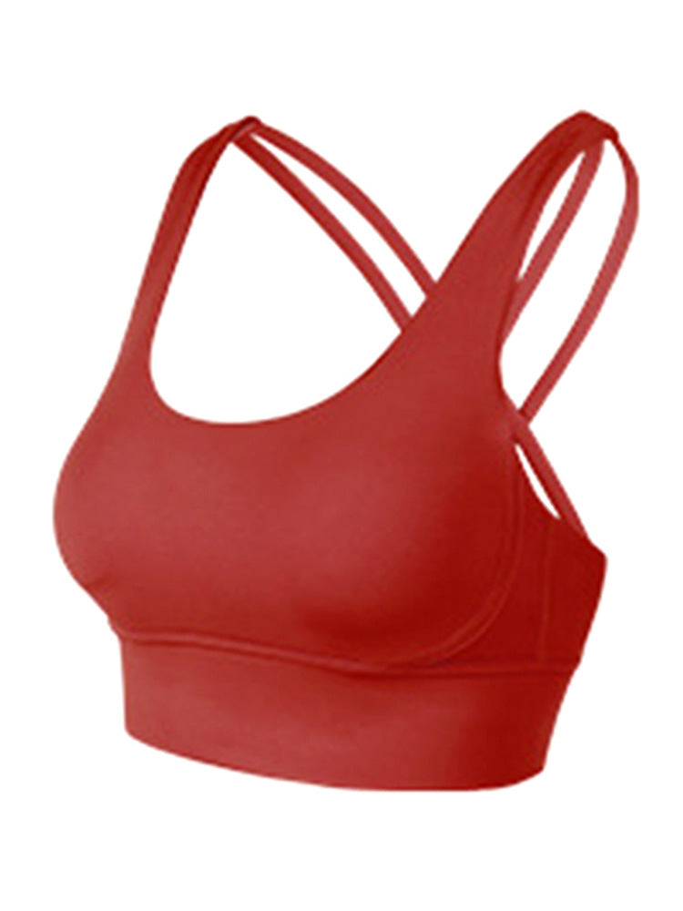 Dame sport-bustier med krydsende stropper og åndbare egenskaber Stilla