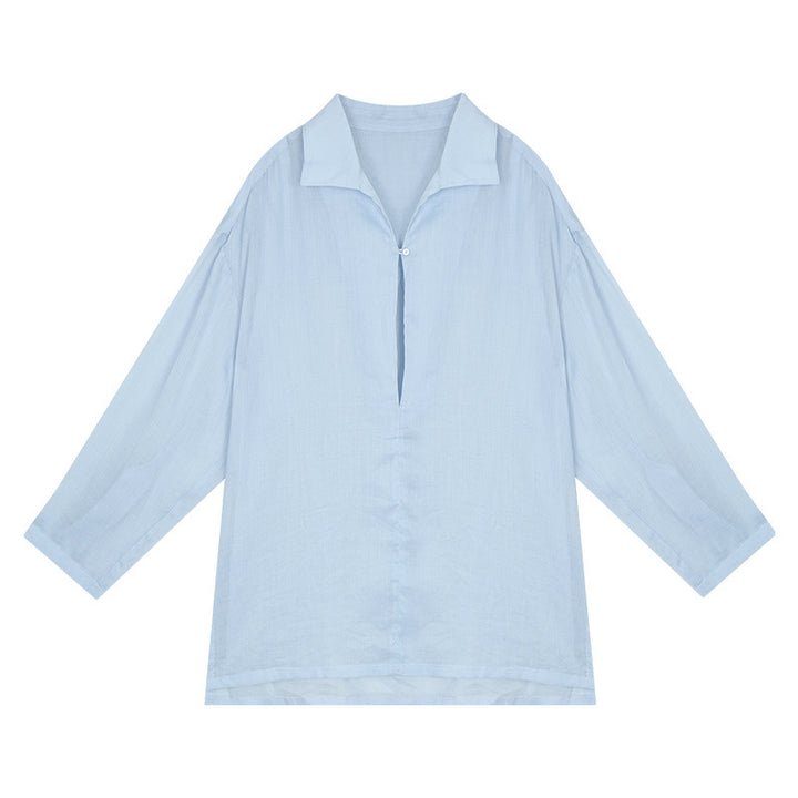 Dame luftig bluse med moderne snit og elegante knapdetaljer Stilla