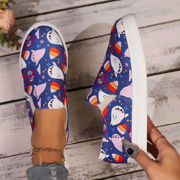 Dame Fritids-sneakers med sporty motiv Stilla