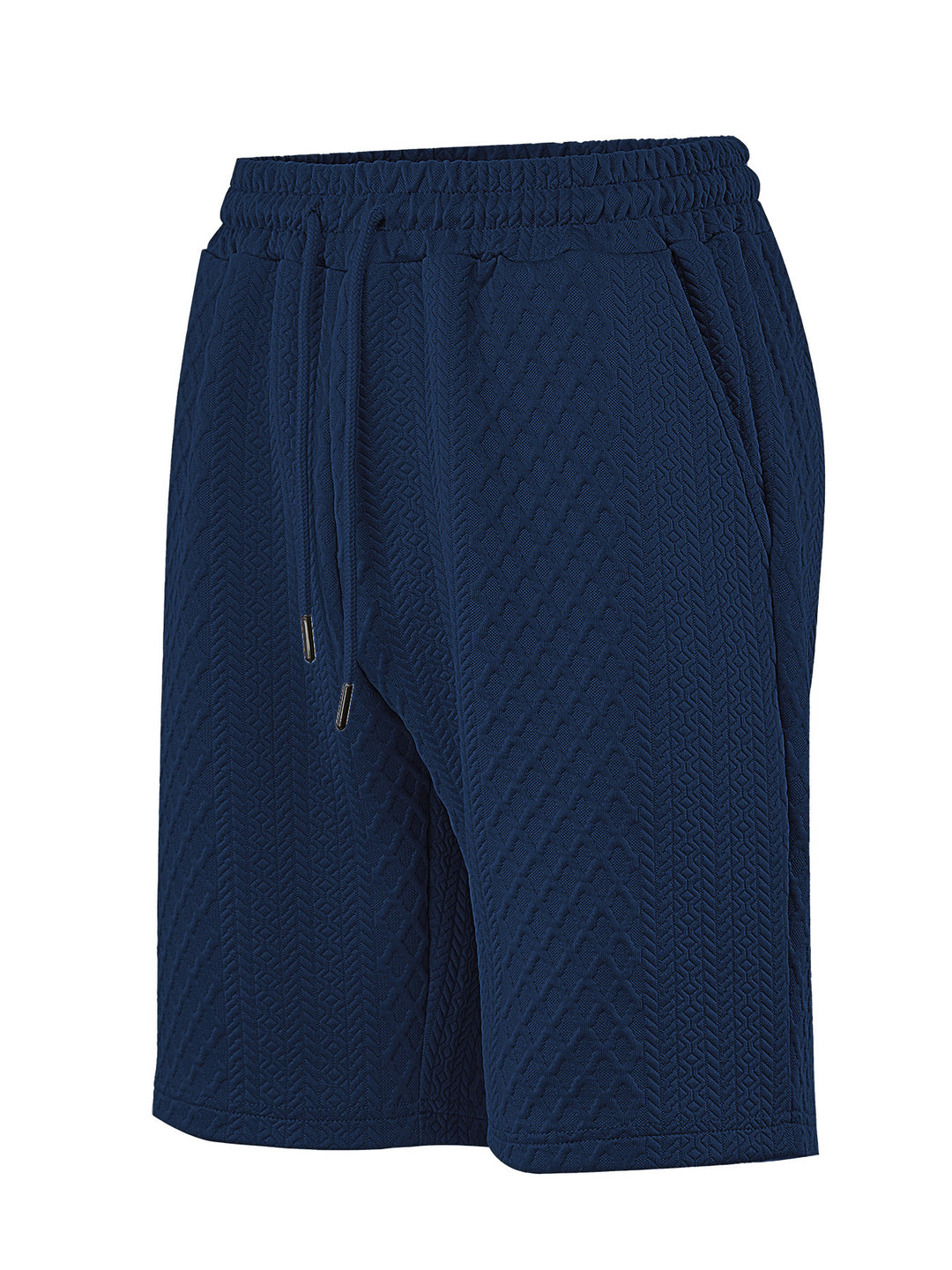 Herren nan strukturerede lounge shorts med elastisk bånd, snøre og sidelommer Skovae