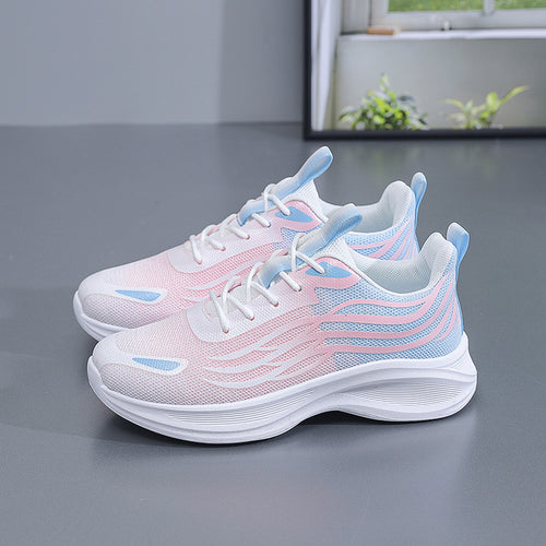 Dame Løbende Sneakers med åndbar Mesh-overflade og dæmpende sål Stilla