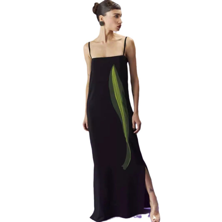 Femme Minimalist Floral Maxi Kjole Stilla
