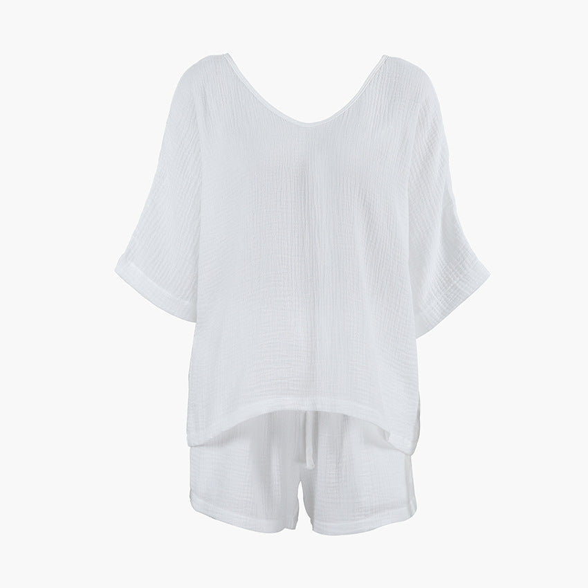 Dame sæt bestående af let, åndbar bluse og shorts Stilla