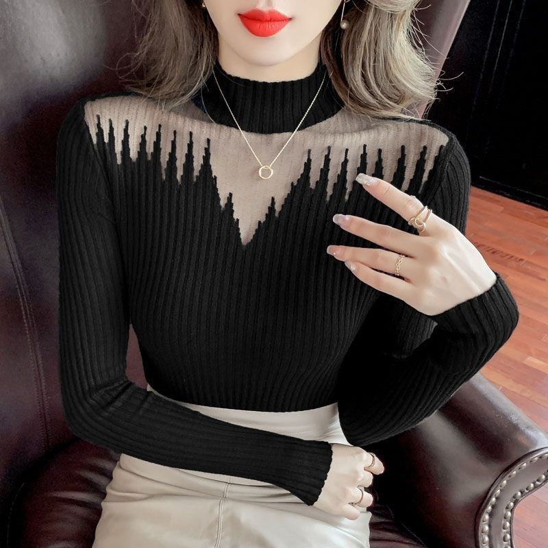 Kvindernes elegante sweater med transparente accenter Stilla