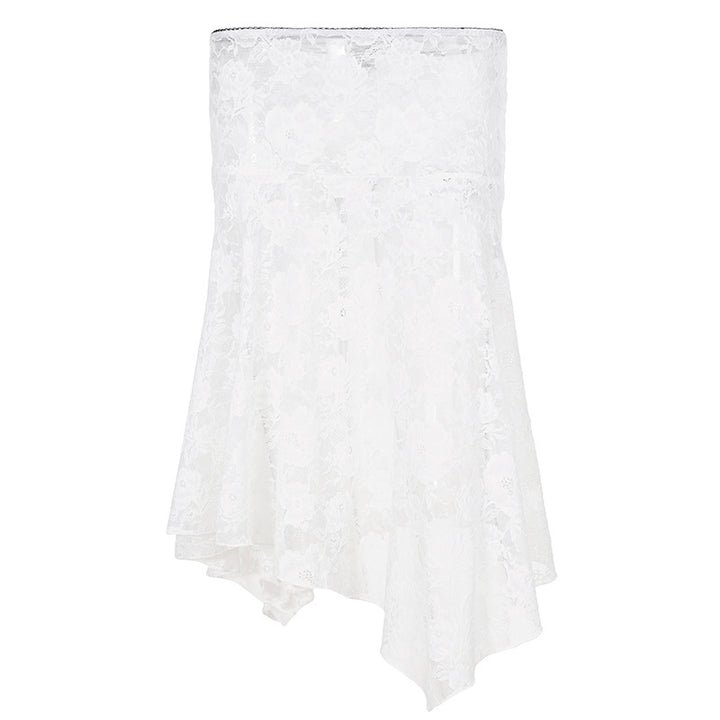 Dame elegant spidsrock med asymmetrisk snit Skovae