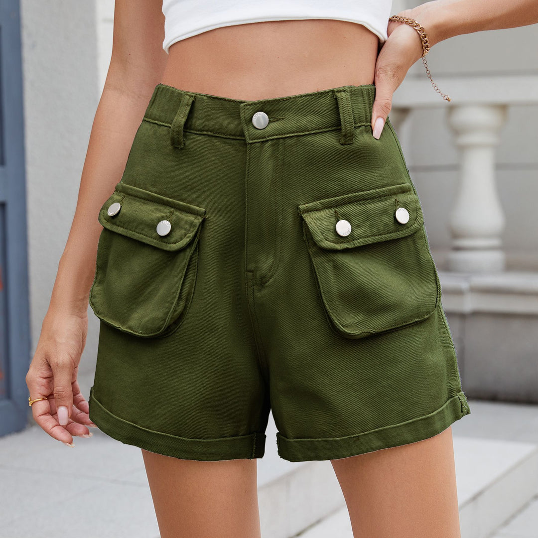 Dame utility-shorts med praktiske lommer og høj talje Stilla