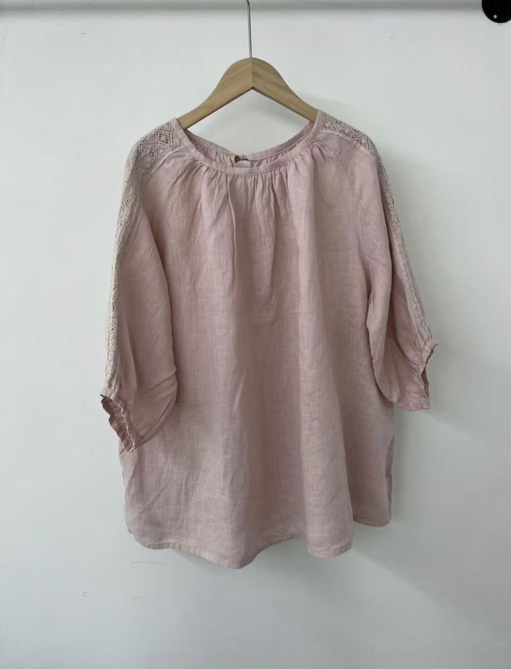 Femme Elegante Broderet Boho-Bluse Stilla