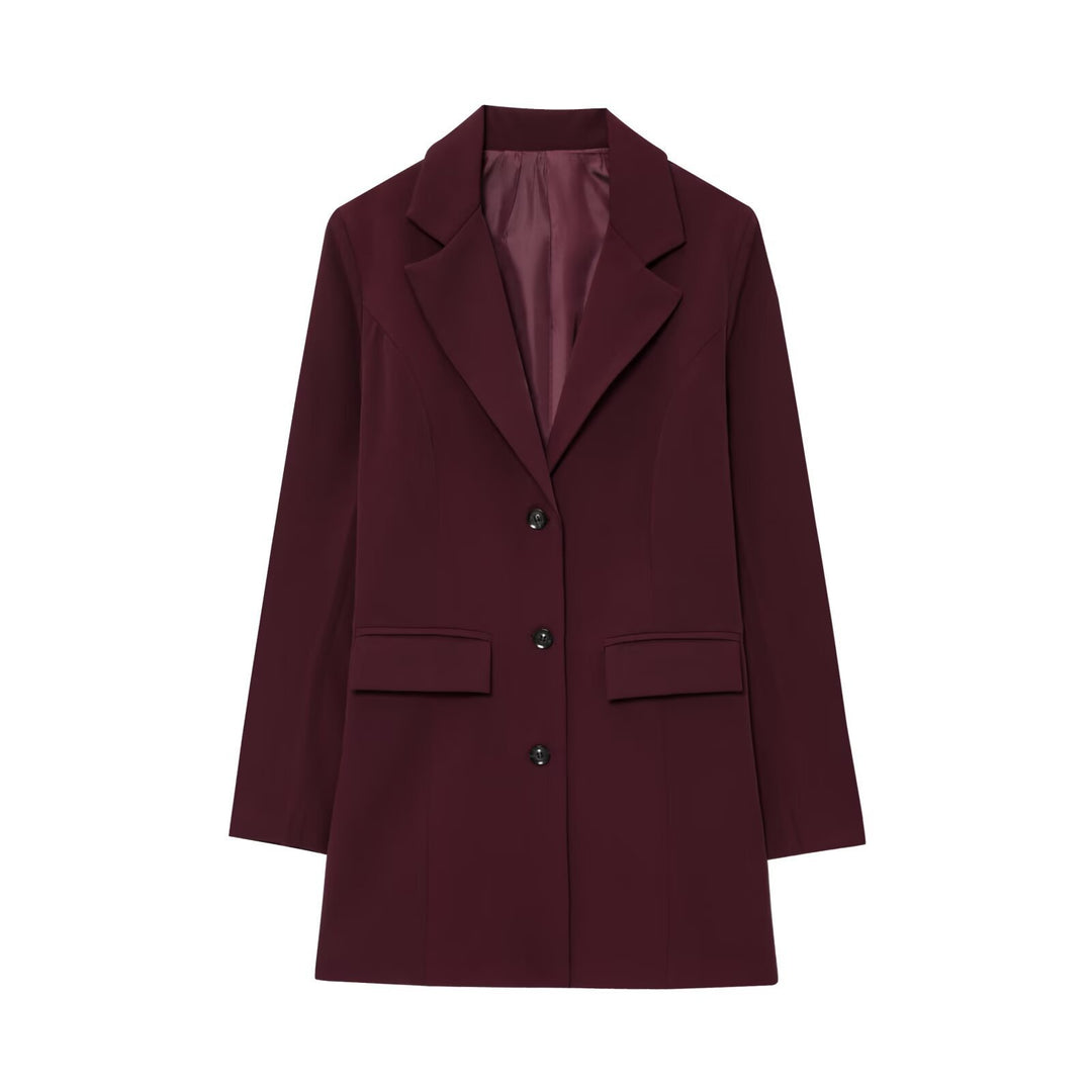 Dame skåret blazer med store lommer Stilla