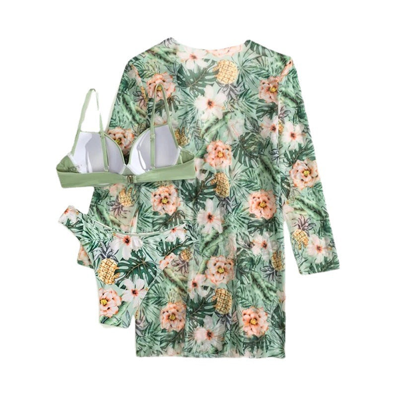 Dame strandkimono med farverigt Hawaii-mønster Skovae