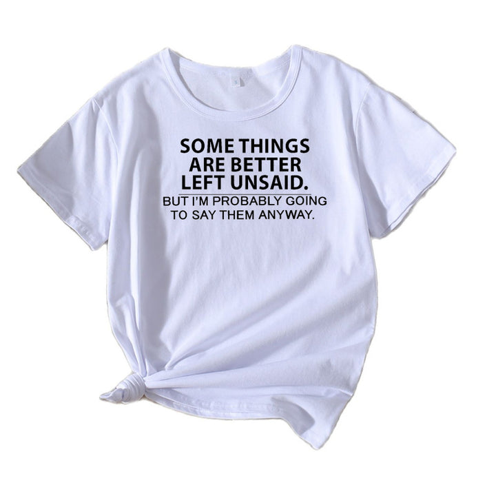 Dame Casual Udtalt Citater T-shirt Stilla