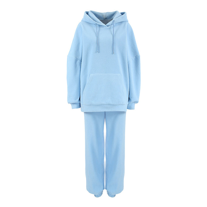 Dame behagelig fleece-hoodie og joggingbukser sæt Stilla