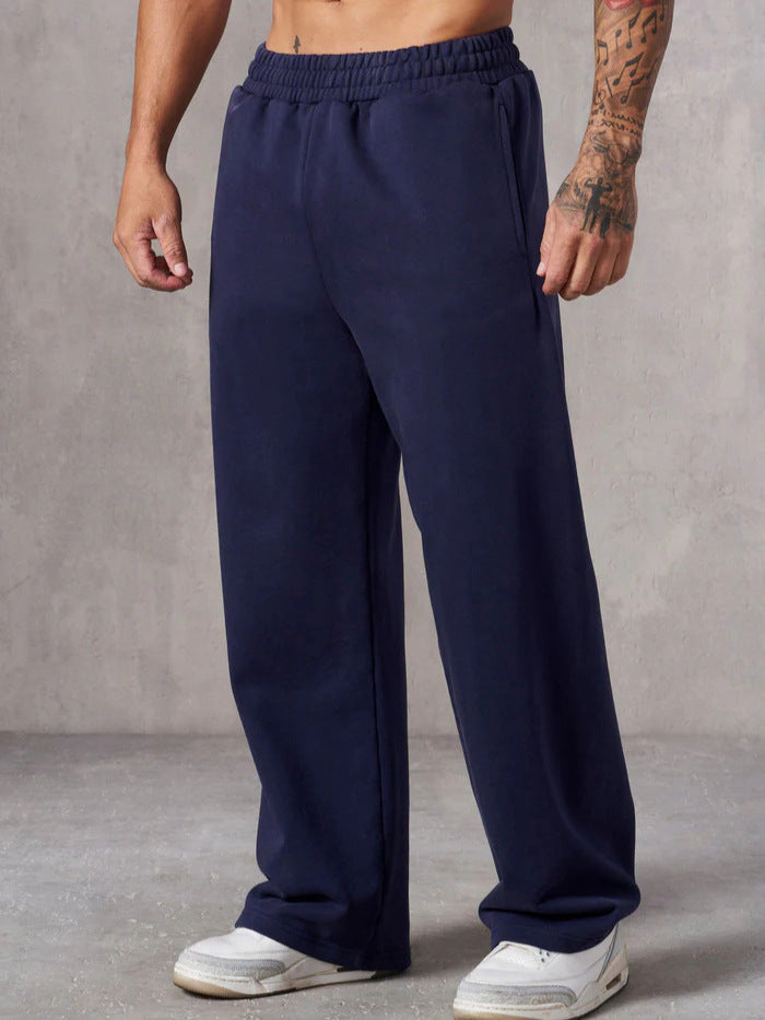 Herre Baggy Joggingbukser med Elastisk Talje og Sidetasker Skovae