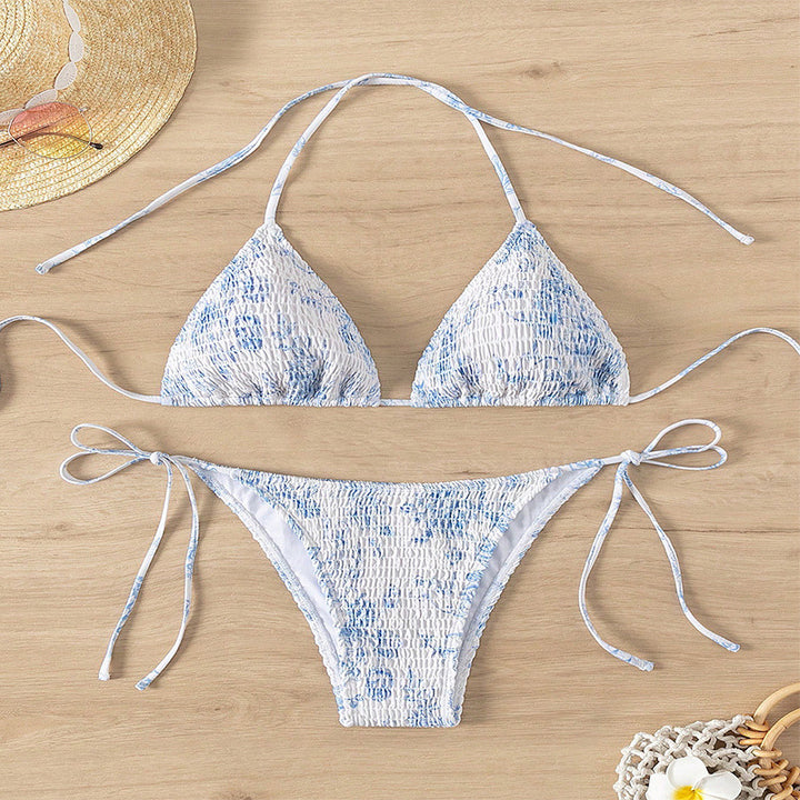 Dame triangel bikini sæt med justerbare stropper Skovae