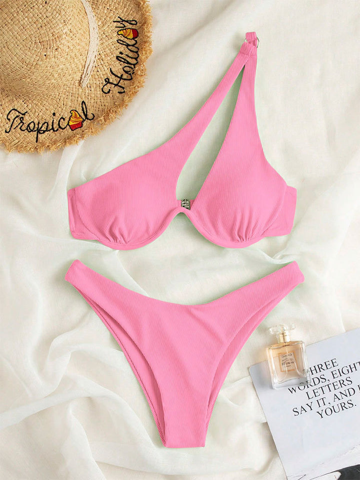 Damer triangel-bikini med asymmetrisk design og ergonomisk snit Skovae