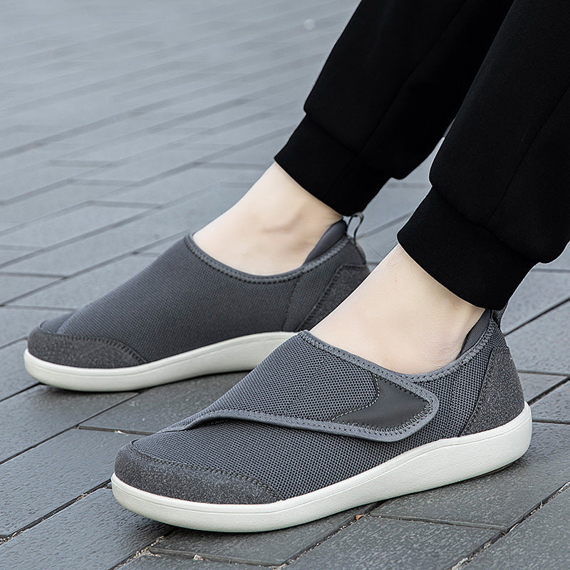 Dame nan en-håndsjustérbar slip-on-halbsko med velcro, åndbar mesh og stødabsorberende EVA-sål Skovae