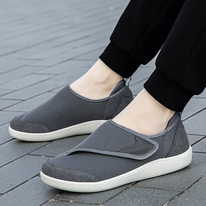 Dame nan en-håndsjustérbar slip-on-halbsko med velcro, åndbar mesh og stødabsorberende EVA-sål Skovae