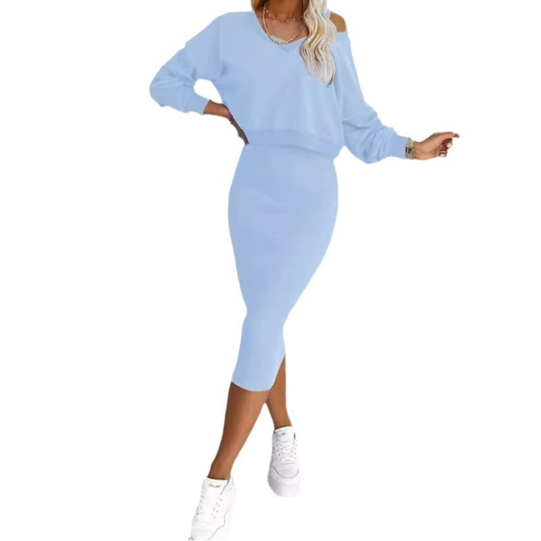 Dame moderne Sweat-outfit med stilfuldt top og figursyet nederdel Stilla