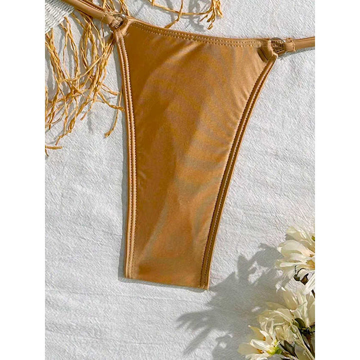 Dame Triangel-Bikini med frynsede detaljer Skovae