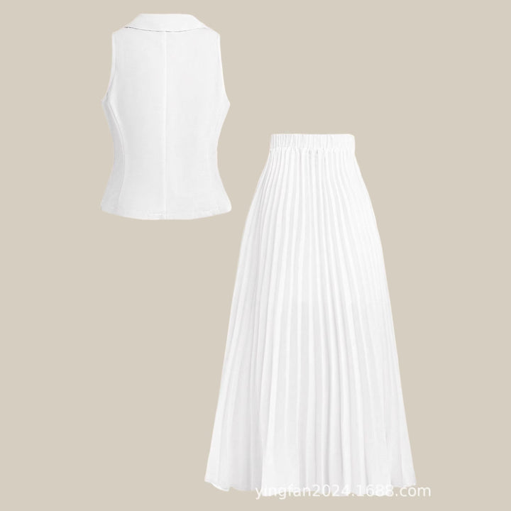 Damer Elegante Ærmeløs Button-Down Maxikjole Stilla