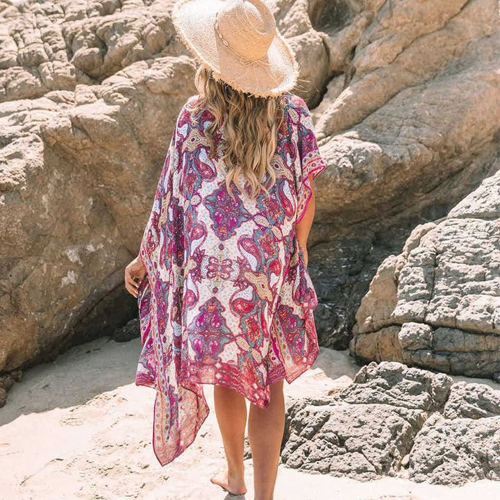 Kvinder Let Strand Kimono Wrap Stilla