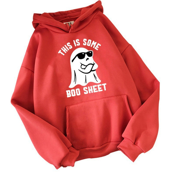 Kvinders hætte sweatshirt med et sjovt slogan og en komfortabel pasform Skovae