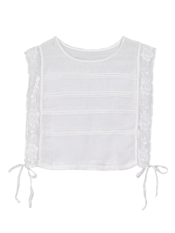 Femme Spids-Detail Løst Skåret Top Stilla