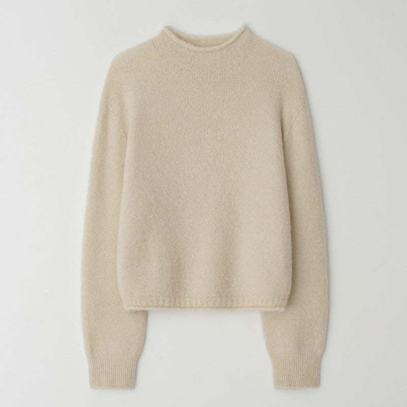 Dame hyggelig sweater med høj krave og ærmeløs snit Stilla