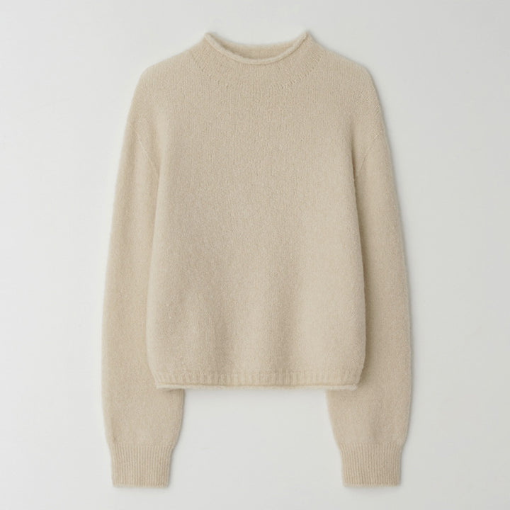 Dame hyggelig sweater med høj krave og ærmeløs snit Stilla
